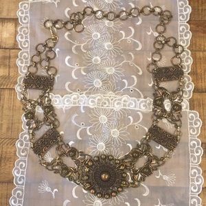 Vintage Gold Tone Metal Medallion Belt